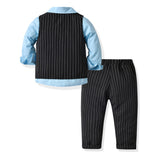 Kid Baby Boys Suit Spring Autumn Long Sleeve Formal 4 Pcs Sets