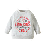 Kid Baby Girl Christmas Independent Station Letters Print Sweatshirt