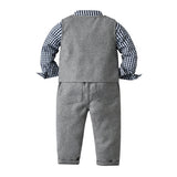 Kid Baby Boy Suit Gentleman Dinner 4 Pcs Sets