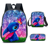 Stitch Backpack School Students Bags 3 Pcs Sets