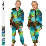 Family Matching Parent-child Long Sleeve Loose Digital Printing Pajamas