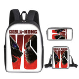 Kid Elementary Middle School Students Backpack Godzilla Vs Kong Satchel Bags