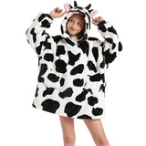 Kid Girl Cloak Blanket Lamb Fleece Solid Color Lazy Blanket Pajamas