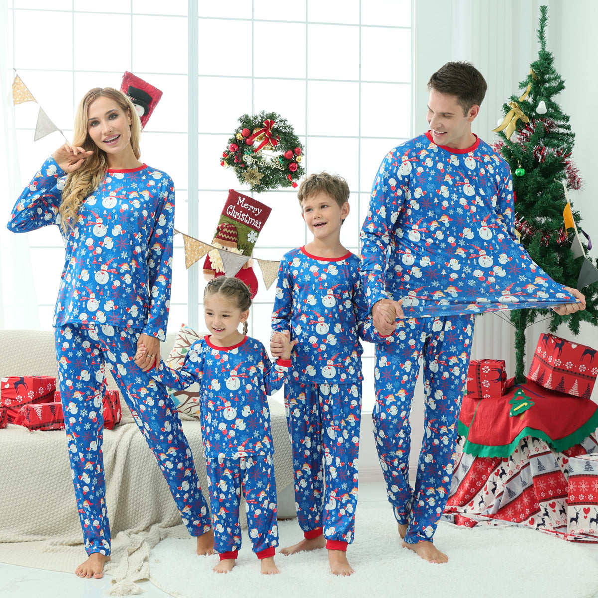 Family Matching Parent-child Pajamas Christmas Long Sleeves Sleepwear