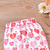 Baby Girl Set Valentine's Day Love Letter 3 Pcs Sets