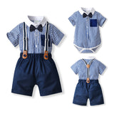 Baby Boy Khakis Suit Newborn Summer Crawl Suit 2 Pcs Sets