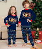 Family Matching Puppy Christmas Parent-child Printed Pajamas