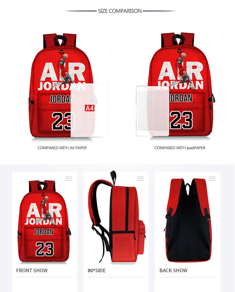 Junior High School Students Backpack Basketball Star Bag – toddlerme