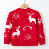 Kid Baby Girl Boy Autumn Winter Christmas Snow Elk Sweater