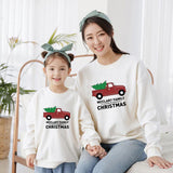 Family Matching Christmas Round Neck Parent-child Long Sleeve Cute Cartoon Shirts