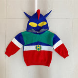 Kid Baby Boy Cartoon Animation Hooded Dynamic Superman Sweater
