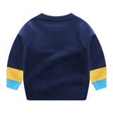 Kid Baby Boy Round Neck Cotton Dog Car Sweater