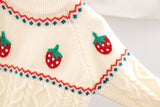 Kid Baby Girl Strawberry Round Neck Autumn Sweaters