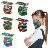 Kid Disposable Cartoon Series Spiny  Non-woven Fabric Three Layers Masks 10 Pcs