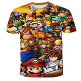 Kid Baby Boy 3D Printing Game Mario T-shirt