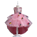 3-12T Kid Girl Princess Piano Runway Performance Dress