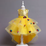 3-12T Kid Girl Princess Piano Runway Performance Dress