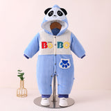 Baby Boy Girl Autumn Winter Extra Thick Plush Romper