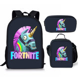 Fortnite Game Fortress Night Backpack 3 Pcs Set Bags