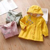 Kid Baby Girl Spring Autumn Flower Hooded Coats