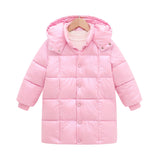 Kid Baby Boy Girl Hooded Cotton Long Velvet Thick Coat Thermal Top