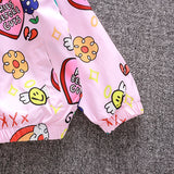 Kid Baby Girl Jacket Cardigan Windbreak Spring Print Cartoon Coats