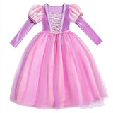 Kid Girl Frozen Pink Long-sleeved Princess Halloween Cartoon Dress