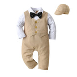 Baby Boy Suit Gentleman Formal Long Sleeve 2 Pcs Sets