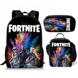 Fortnite Game Fortress Night Backpack 3 Pcs Set Bags