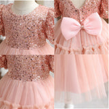 Kid Baby Girl Birthday Sequin Ball Banquet Pompous Princess Dresses