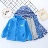 Kid Boys Autumn Winter Three-in-one Detachable Outdoor Storm Jacket Coat