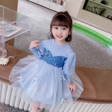 Kid Baby Girls Sequin Princess Autumn Dress