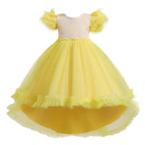 Kid Baby Girls Piano Performance Birthday Pomful Dress