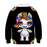 Kid Girls Boy Unicorn Hoodies Cartoon Sweatshirt Casual Pullover