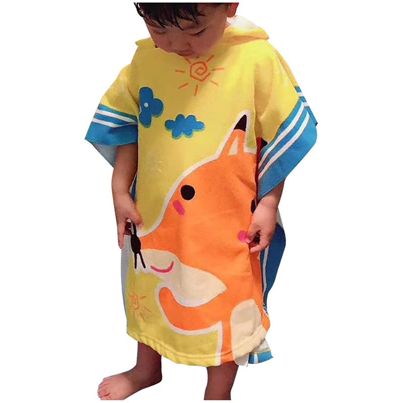 Kid Baby Bath Towel Microfiber Cotton Hooded Beach Soft Poncho Pajamas