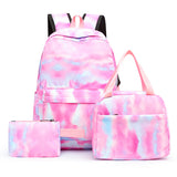 Girl Star Graffiti Printing Backpack Bags 3 Pcs Sets