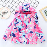 Kid Girl Extra 3-in-1 Detachable Storm Jacket Outdoor Windbreaker Coats