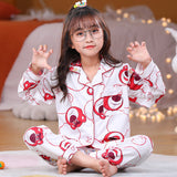 Kid Girl Spring Autumn Cute Cartoon Sweet Loose Thin Pajamas