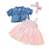 Baby Girls Fashion Suspender Suit 2 Pcs Suits Set