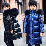 Kid Boy Girl Jacket Warm Long Cotton Down Cotton-padded Jacket