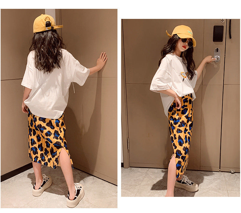Kid Teen Girls Summer Fashion Outfits Short Sleeve Casual 2 Pcs Sets