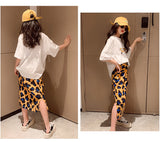 Kid Teen Girls Summer Fashion Outfits Short Sleeve Casual 2 Pcs Sets