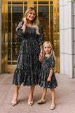 Family Matching Parent-child Bohemian Long Square Collar Dresses