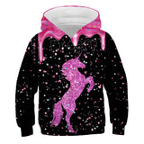 Kid Girls Boy Unicorn Hoodies Cartoon Sweatshirt Casual Pullover