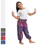 Kid Girl National Digital Printed Knickerbockers Leisure Loose Sports Pants