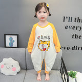 Kid Baby Boy Girl Long Sleeve Anti Kick Belly Pajamas