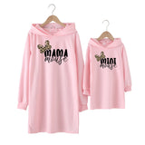 Family Matching Parent-child Hoodie Letter Love Printed Mother-daughter Dress