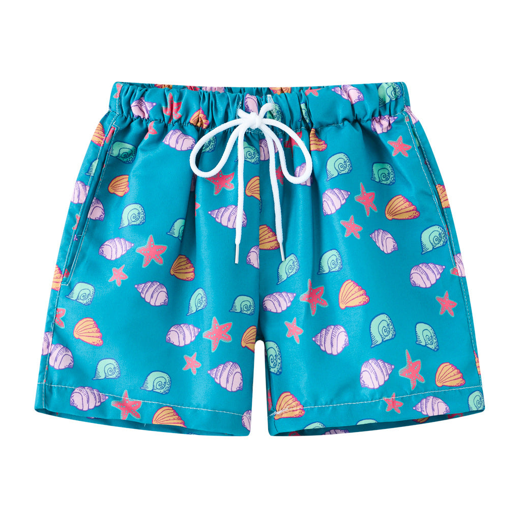 Summer Kids Boy Swimwear Fashion Striped Print Holiday Swimsuit