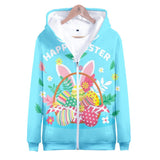 Kid Boy Girl Easter 3D Printed Hoodies Zipper Coats