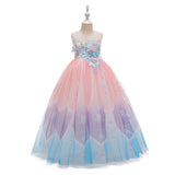 Kid Girl Mesh Evening Formal Princess Dress